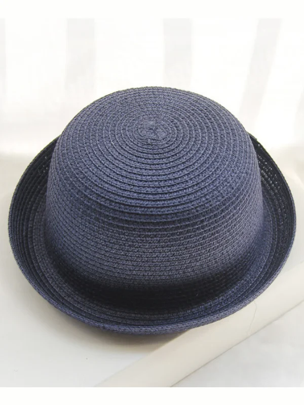 Runway-Ready Navy Bowler Hat