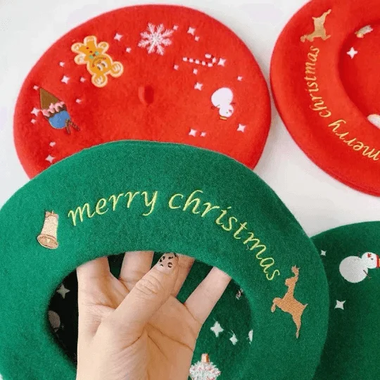 Christmas Berets Hat for Women