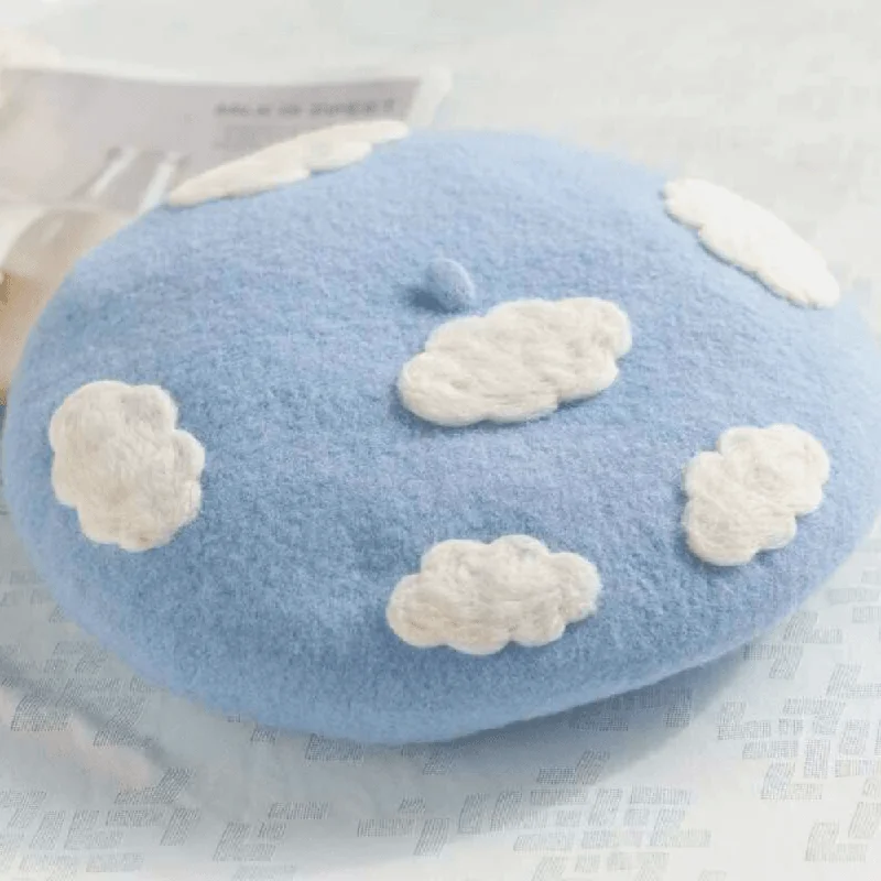 Cloud Berets for Women and Kids