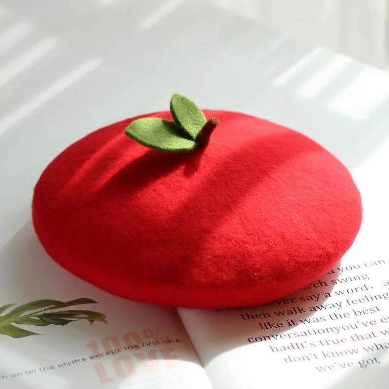 Apple Beret for Women and Kids