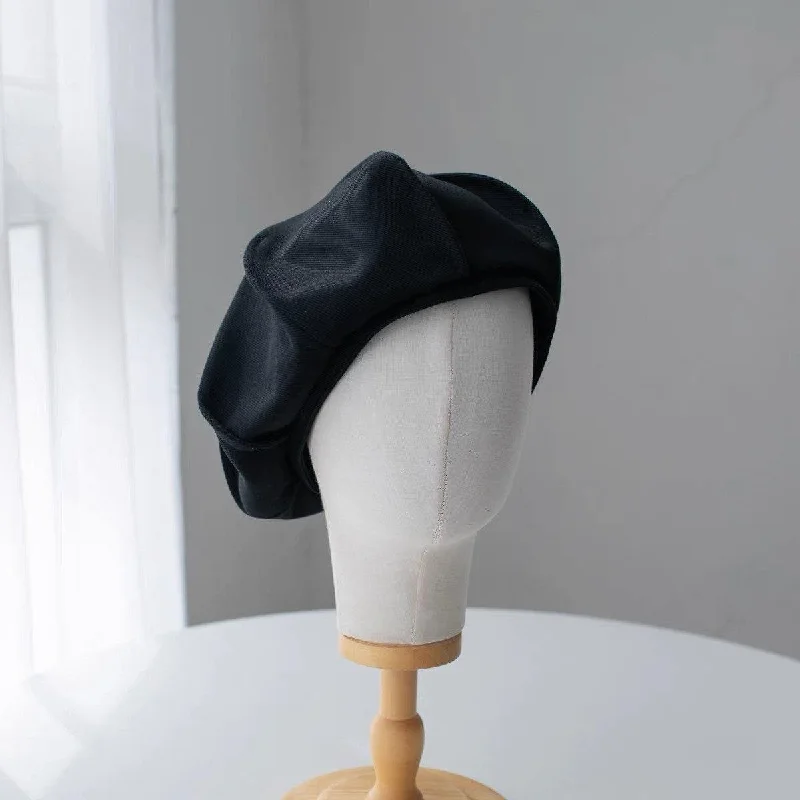 Oversize Cotton Denim Beret