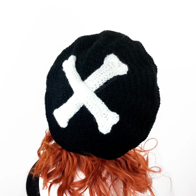 Crossbones Beret (Custom Colour)