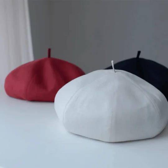 Oversized Spring Summer Unisex Linen Beret