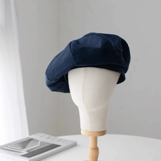 Extra Oversized Linen Beret