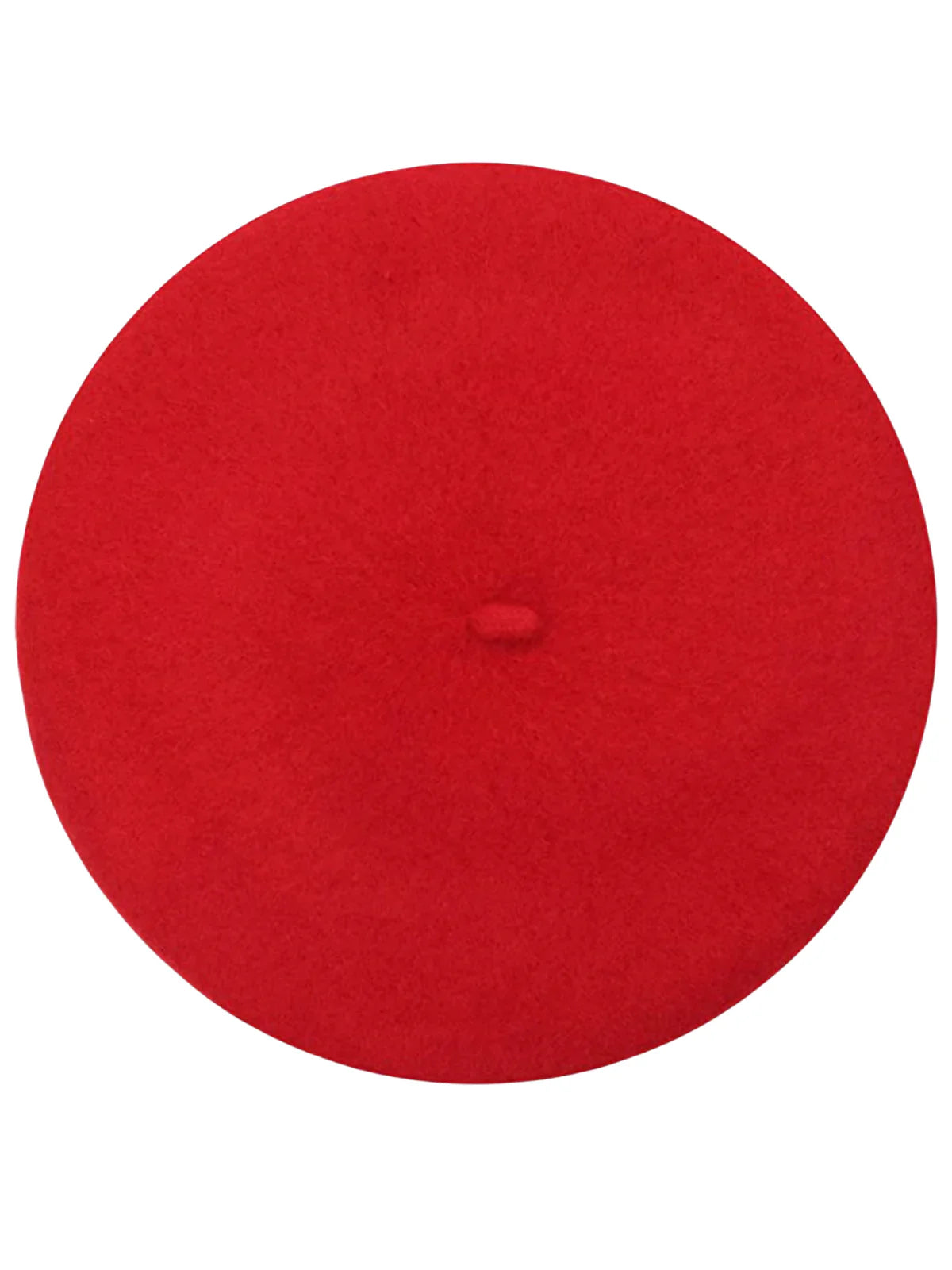 Girls Wool Basic Beret Red