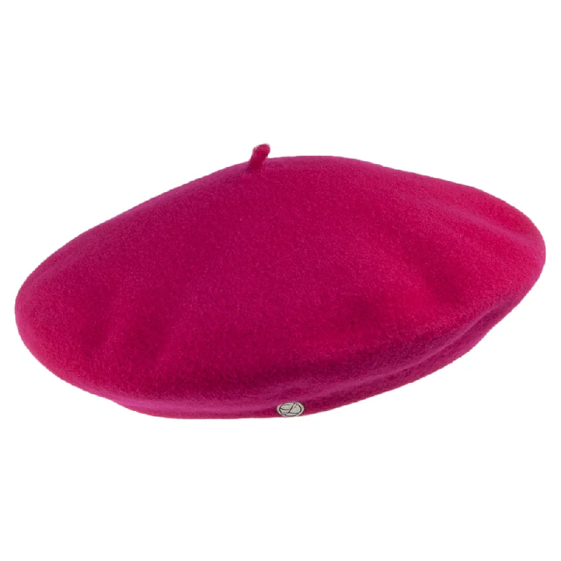 Héritage par Laulhère Hats Authentique Merino Wool Beret - Sangria