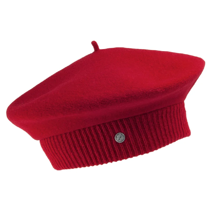 Héritage par Laulhère Hats Parisienne Merino Wool Beret - Red