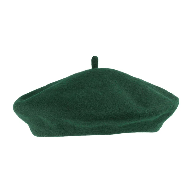 Jaxon & James Wool Beret Dark Green Wholesale Pack