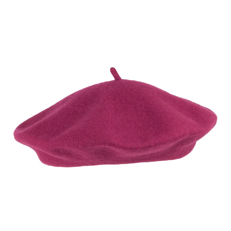 Jaxon & James Wool Beret Raspberry - Wholesale Pack - 200 Hats