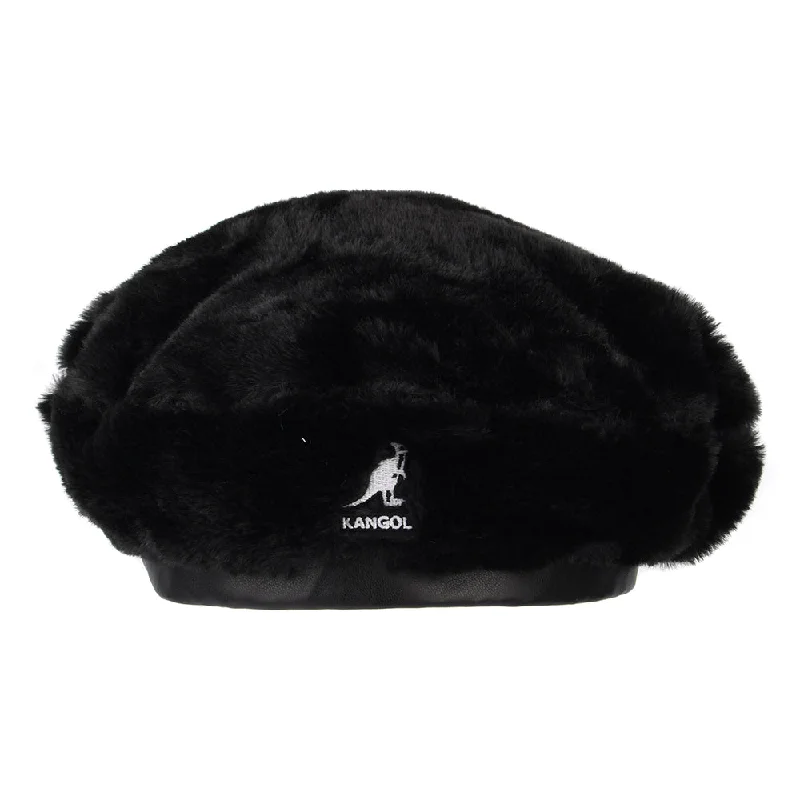 Kangol Faux Fur Beret - Black