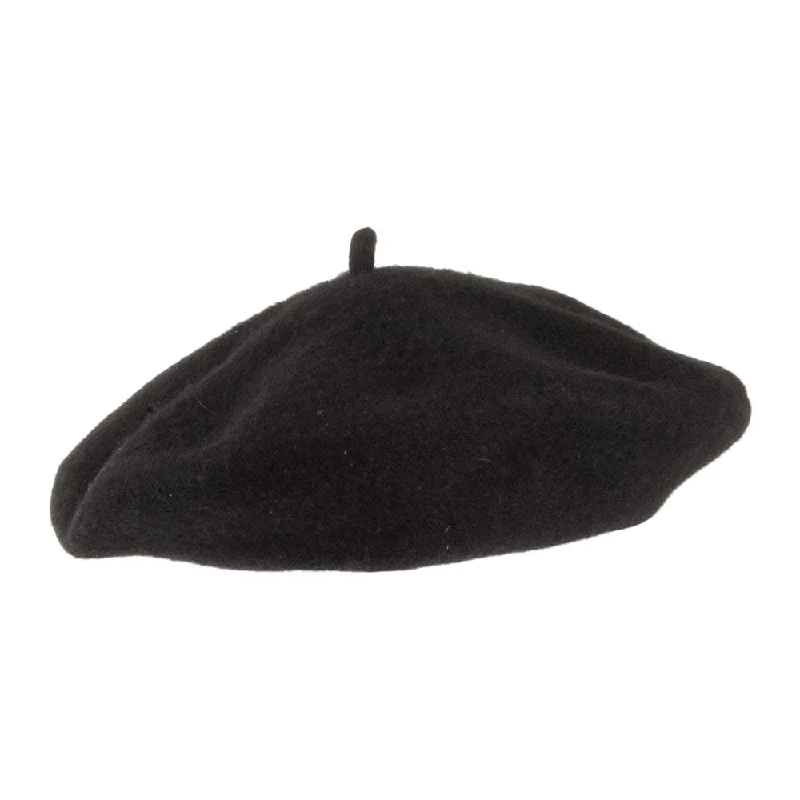 Kids Wool Beret Black Wholesale Pack