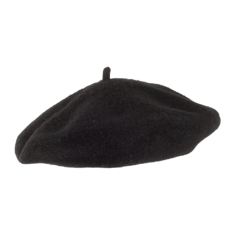 Kids Wool Beret - Black