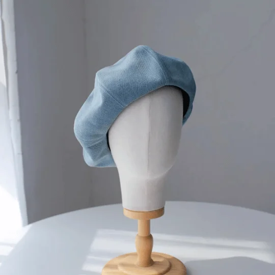 Oversize Denim Beret for Women