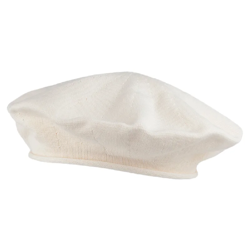 Parkhurst 11.5 Inch Cotton Beret - Natural