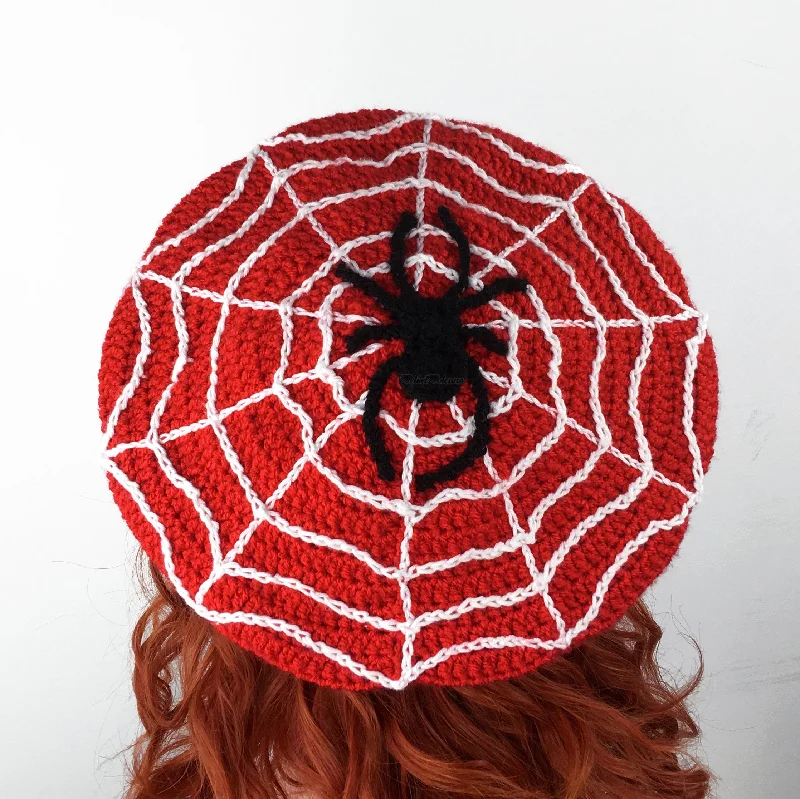 Spider Web Beret (Custom Colour)