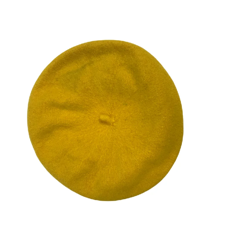 SUNSHINE YELLOW VINTAGE 60s 70s BERET