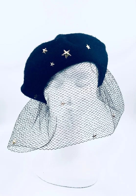 C-Beret stars Wool beret le stelle.