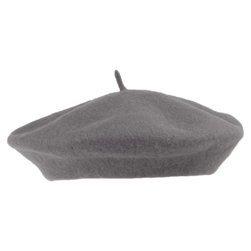 Wool Fashion Beret - Grey