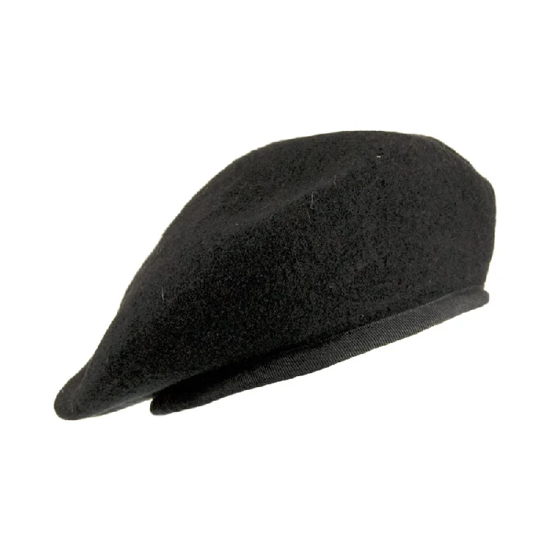 Wool Military Beret - Black