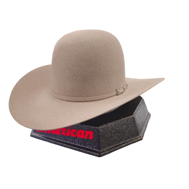 American Hat Co. - 100X Natural Felt Cowboy Hat - Open Crown - 4 1/4" Brim