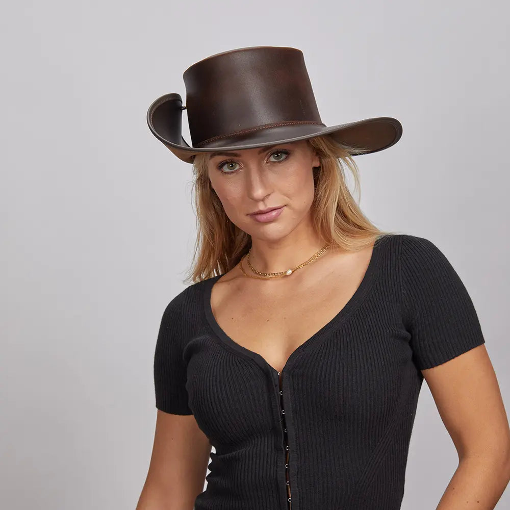 Cavalier | Womens Leather Swashbuckler Pirate Hat