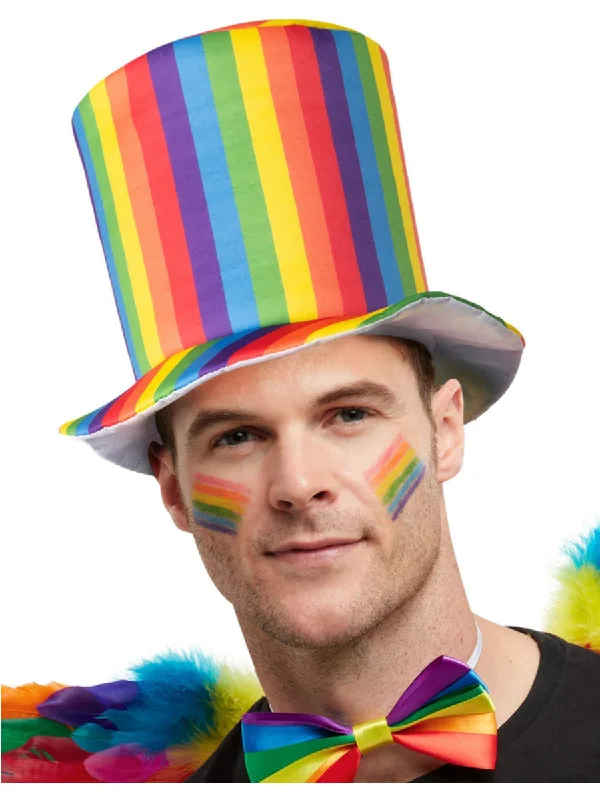 Deluxe Pride Rainbow Stripe Top Hat