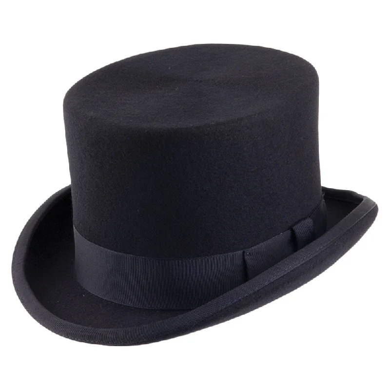 Denton Hats Wool Felt Top Hat - Navy Blue