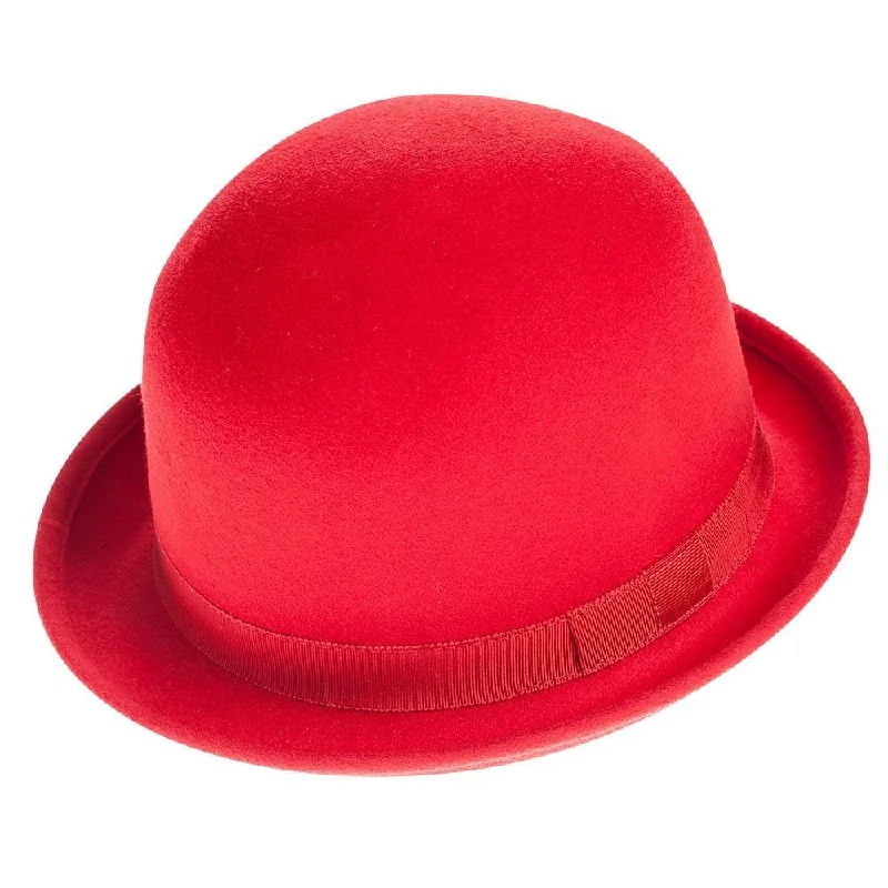 Melbourne Hats Bowler Hat - Red