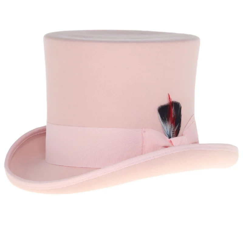 Premium Wool Pink Top Hat