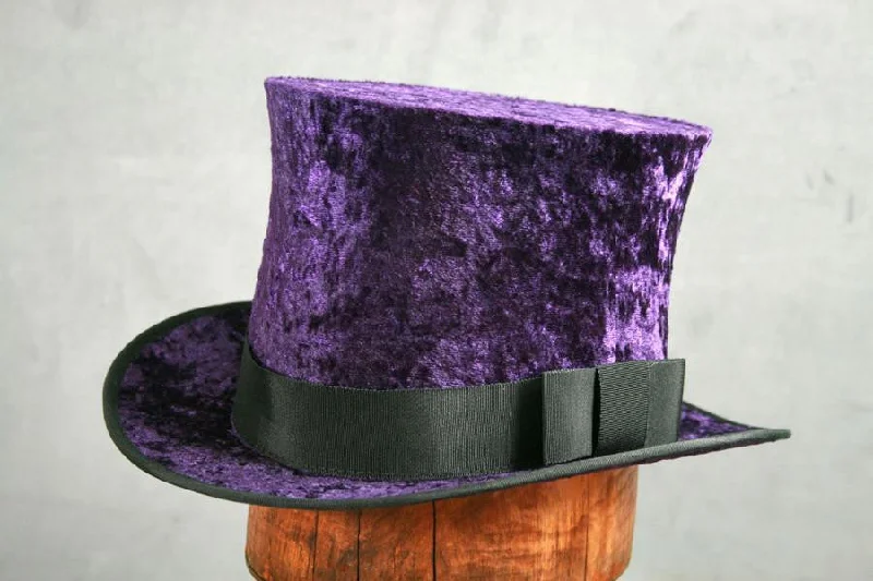 Top Hat - Purple Crushed Velvet