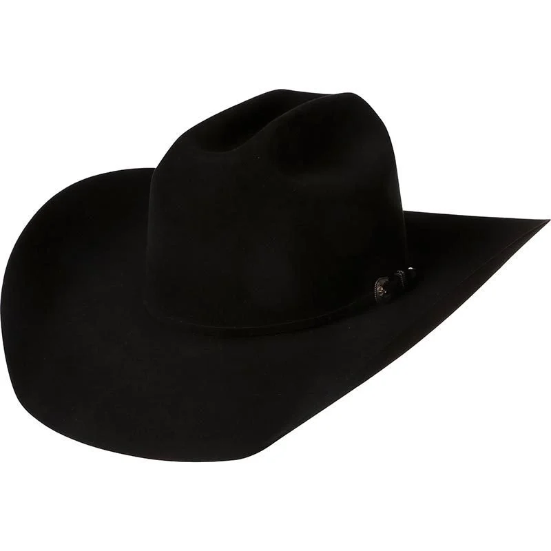 American 200x Black 4-1/4" Brim Felt Cowboy Hat