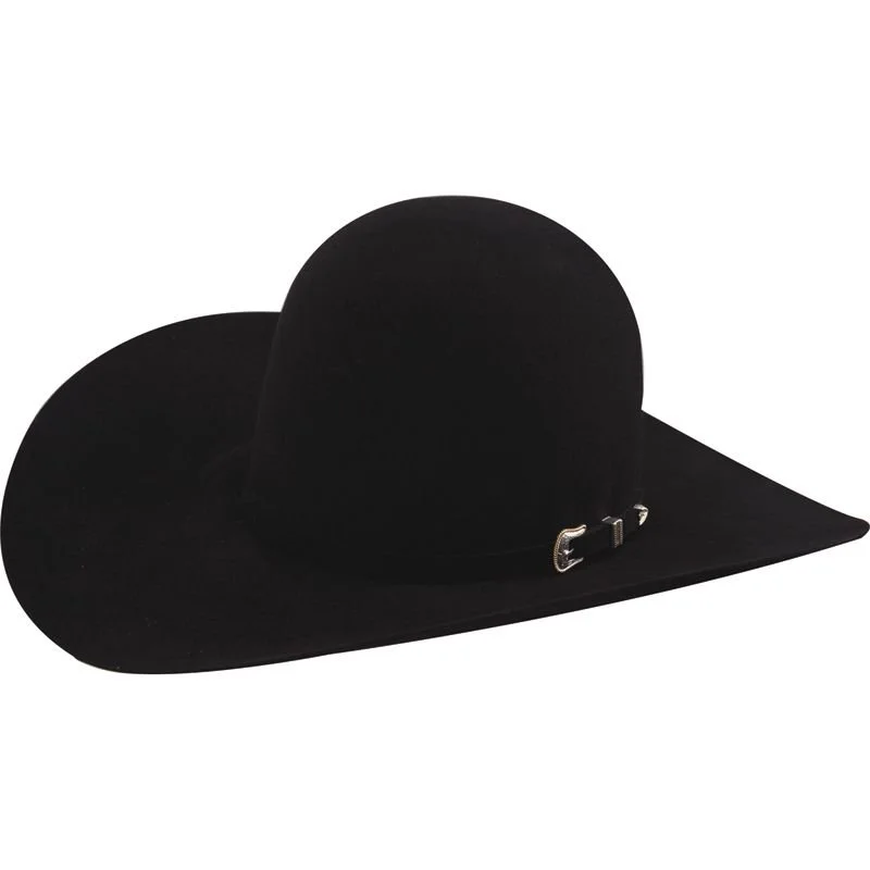 American Hat Co 10X Black Open Crown Felt Cowboy Hat