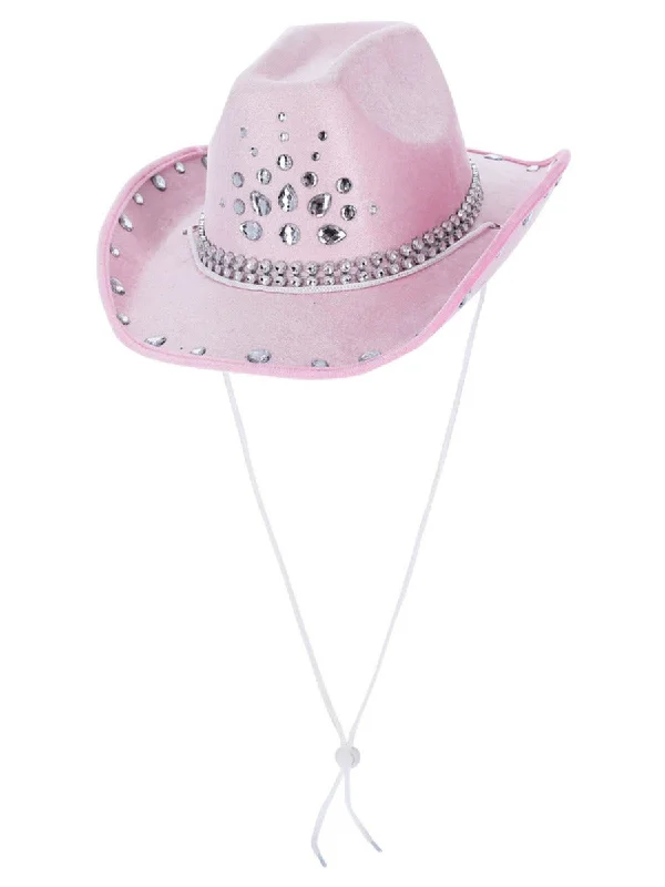 Baby Pink Rhinestone Cowboy Hat