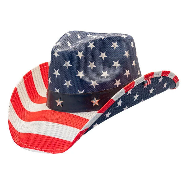 California Hat Company - American Flag Cowboy Hat