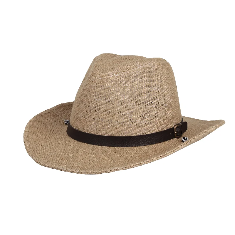 Linen Mesh Western Cowboy Hat Sun Hat Breathable CDC1208