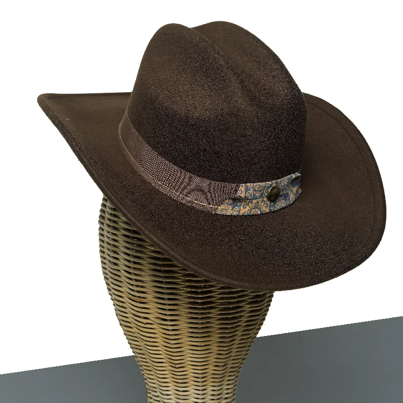 Chokore Cattleman Cowboy Hat with Printed Band (Brown)