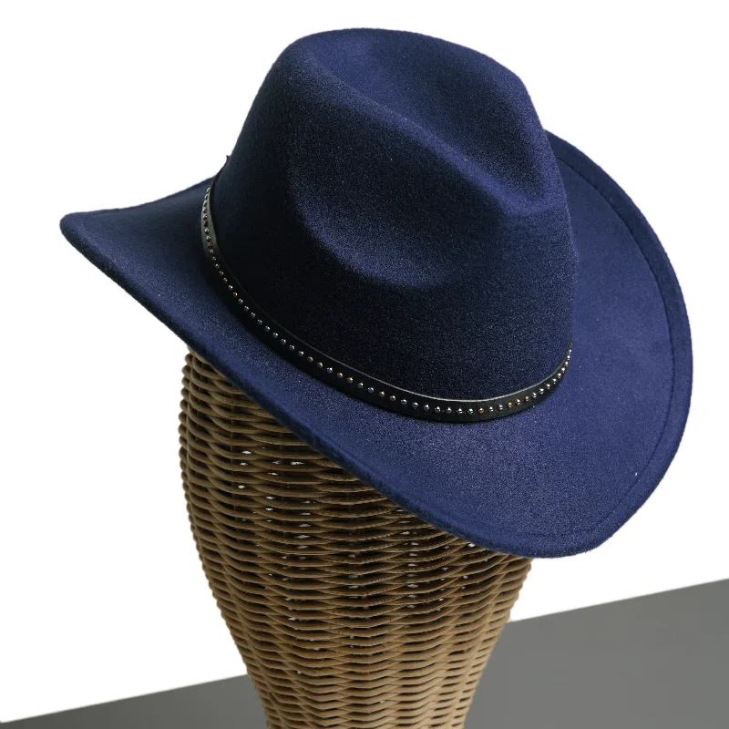 Chokore Cowboy Hat with Belt Band (Navy)