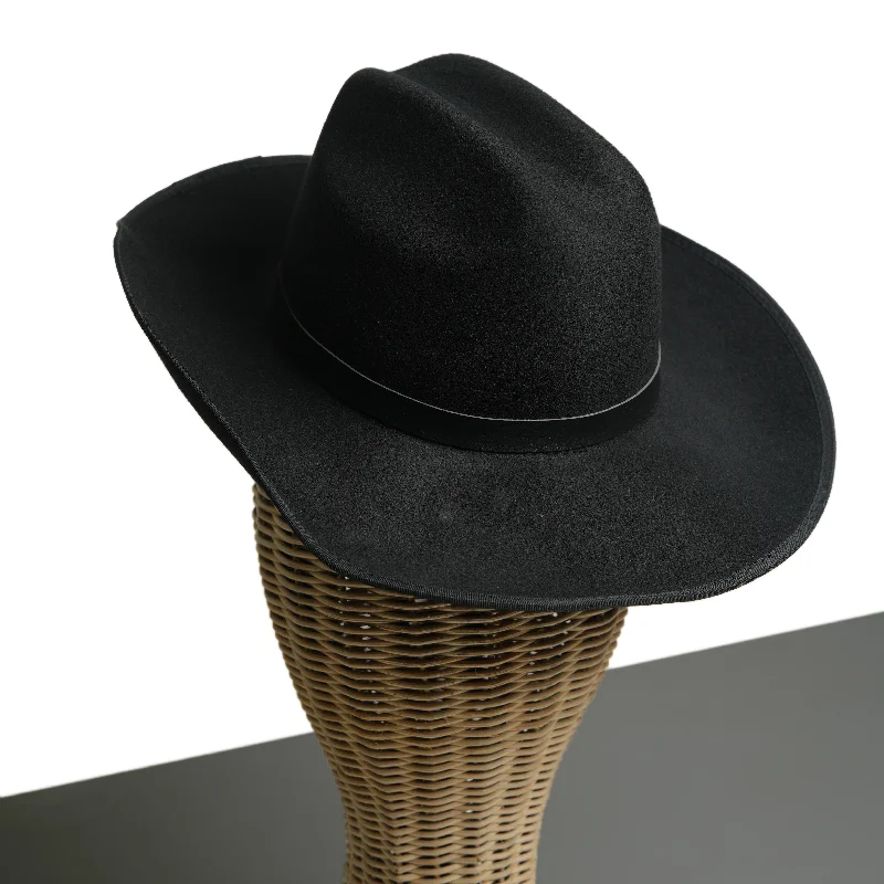 Chokore Cowboy Hat with Black Belt (Black)