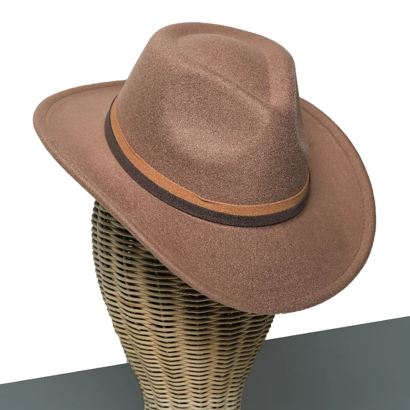 Chokore cowboy Hat with dual tone band(khaki)