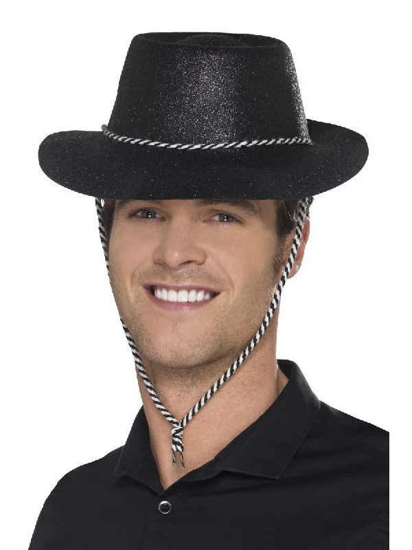 Cowboy Glitter Hat, Black