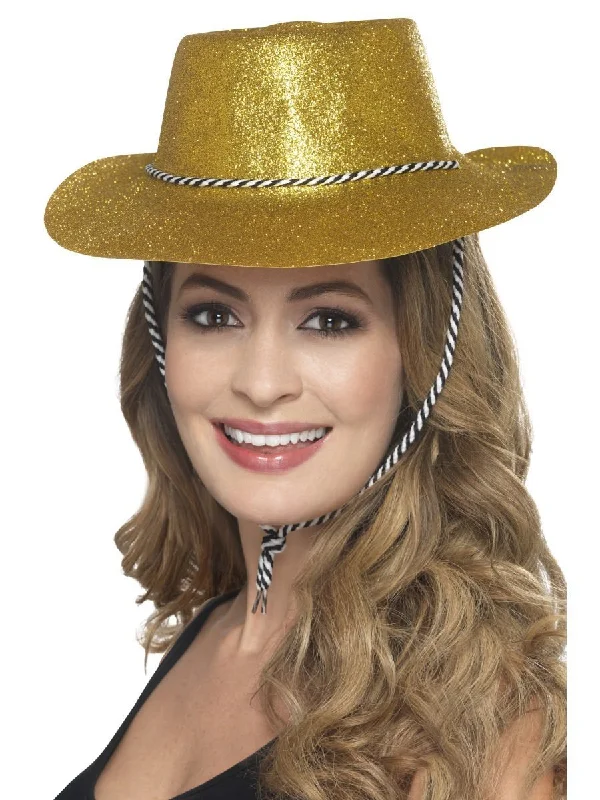 Cowboy Glitter Hat, Gold