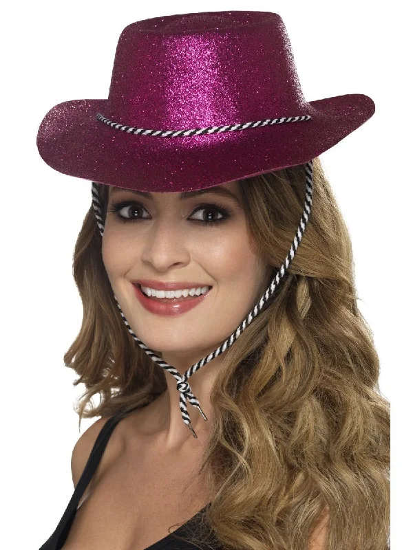 Cowboy Glitter Hat, Pink