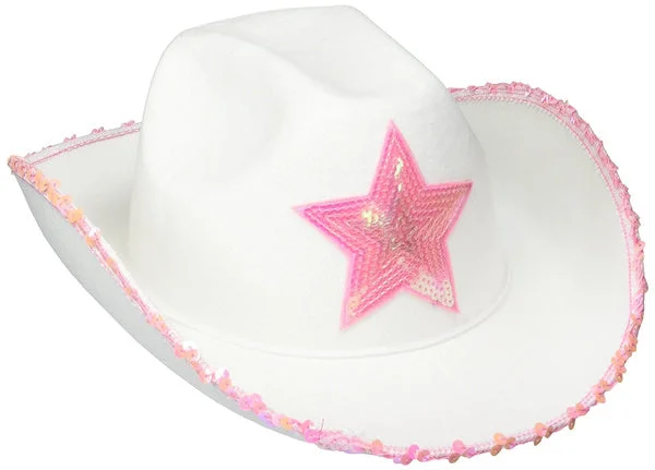 Cowboy Hat - Sequin Rim & Star