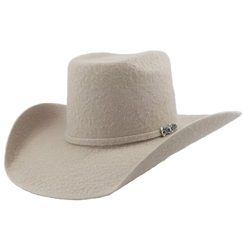 Cuernos Chuecos 10x Silver Belly Grizzly Brick Crown Cowboy Hat