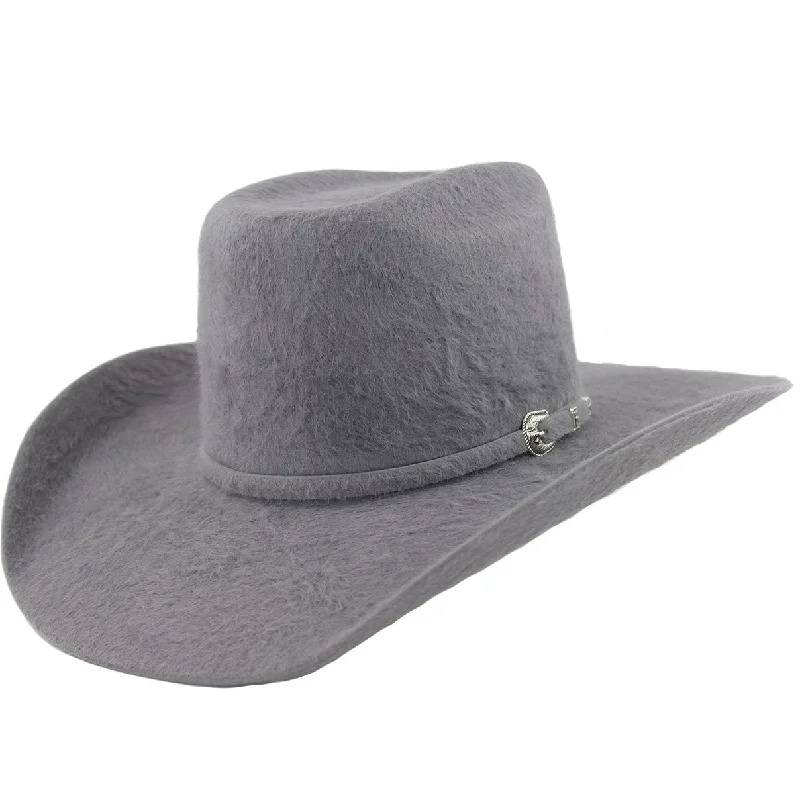 Cuernos Chuecos 10x Dark Gray Grizzly Fur Felt Cowboy Hat