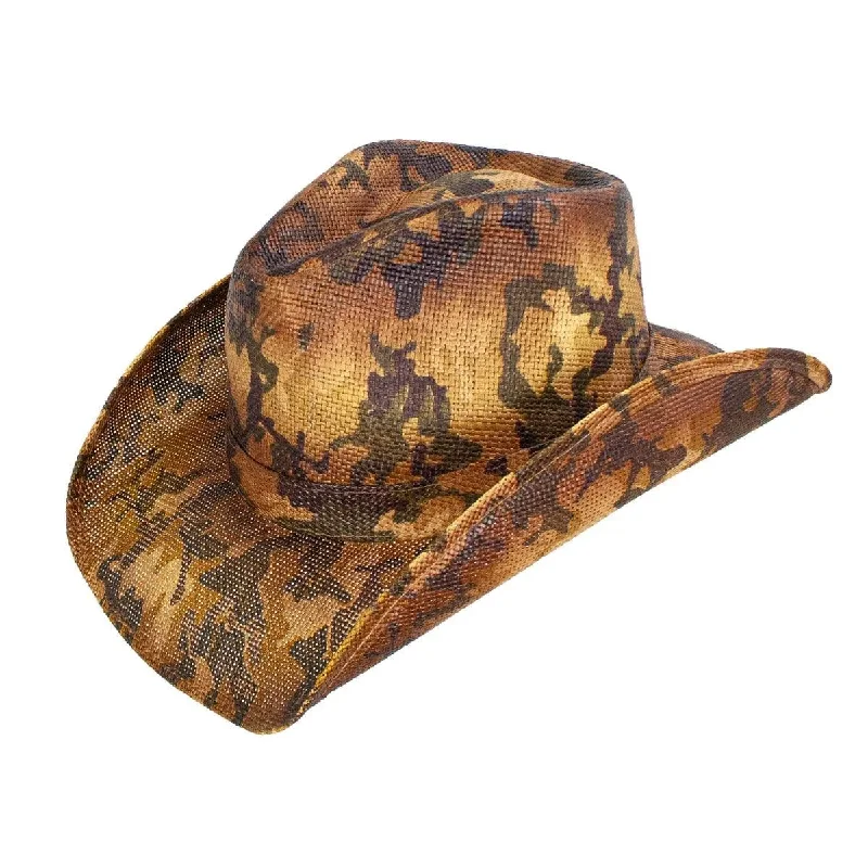 Peter Grimm Scout - Camouflage Shapeable Toyo Straw Cowboy Hat