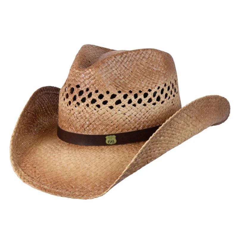 Rt 66 Cowboy Raffia Hat