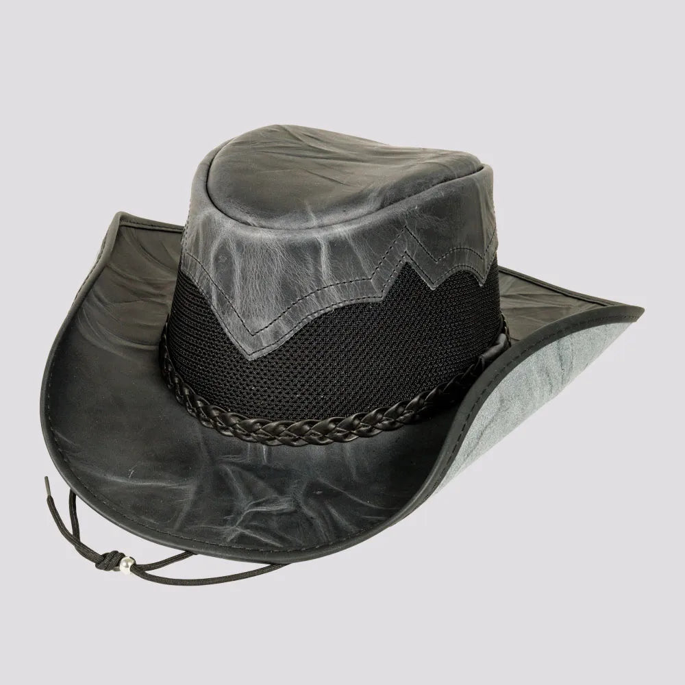 Stampede | Womens Cowhide Leather Cowgirl Hat with Mesh Sides