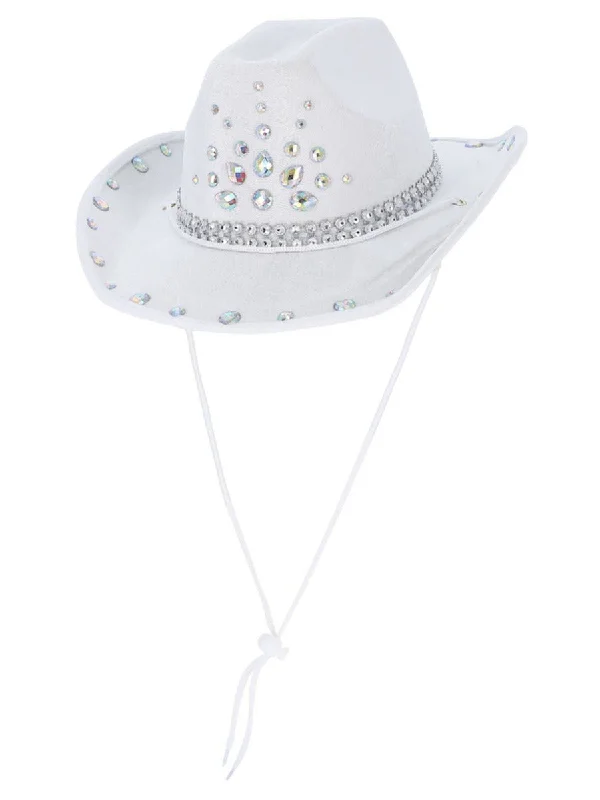 White Rhinestone Cowboy Hat